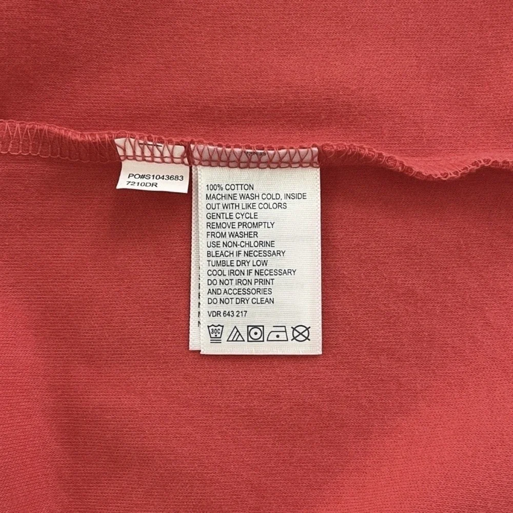 Nautica Women's Size Medium Coral Tie V-Neck 100% Cotton Shift Mini Dress NWOT